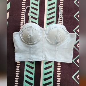 Haute Monde Denim Crop Top